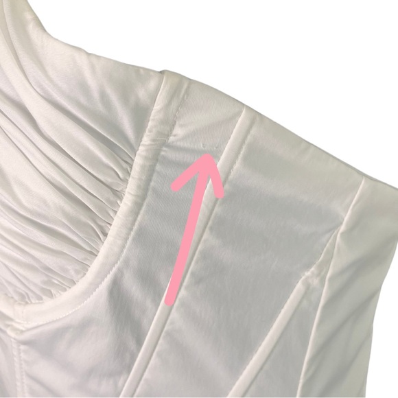 'Clementine' White Cut Out Mini Dress -L *95 - Picture 10 of 13